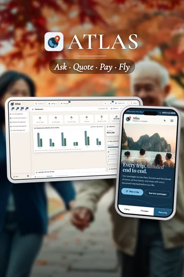 Atlas, travel agency system: the owner's home screen