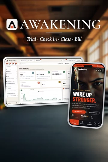 Awakening, gym system: the owner's home screen