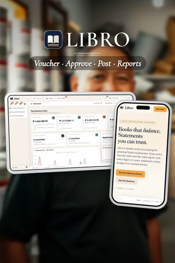 Libro, accounting system: the owner's home screen