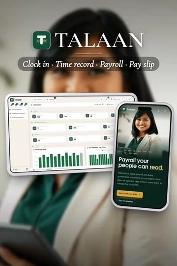 Talaan, hr and payroll system: the owner's home screen