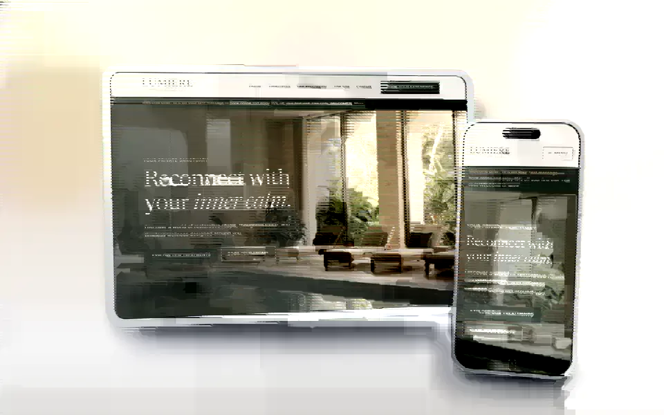 Lumière on a tablet and a phone